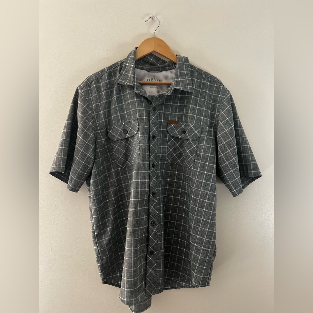 Orvis Men’s Plaid Button Down Shirt XL 🎣 Outdoor Fishing Hiking Camp Style